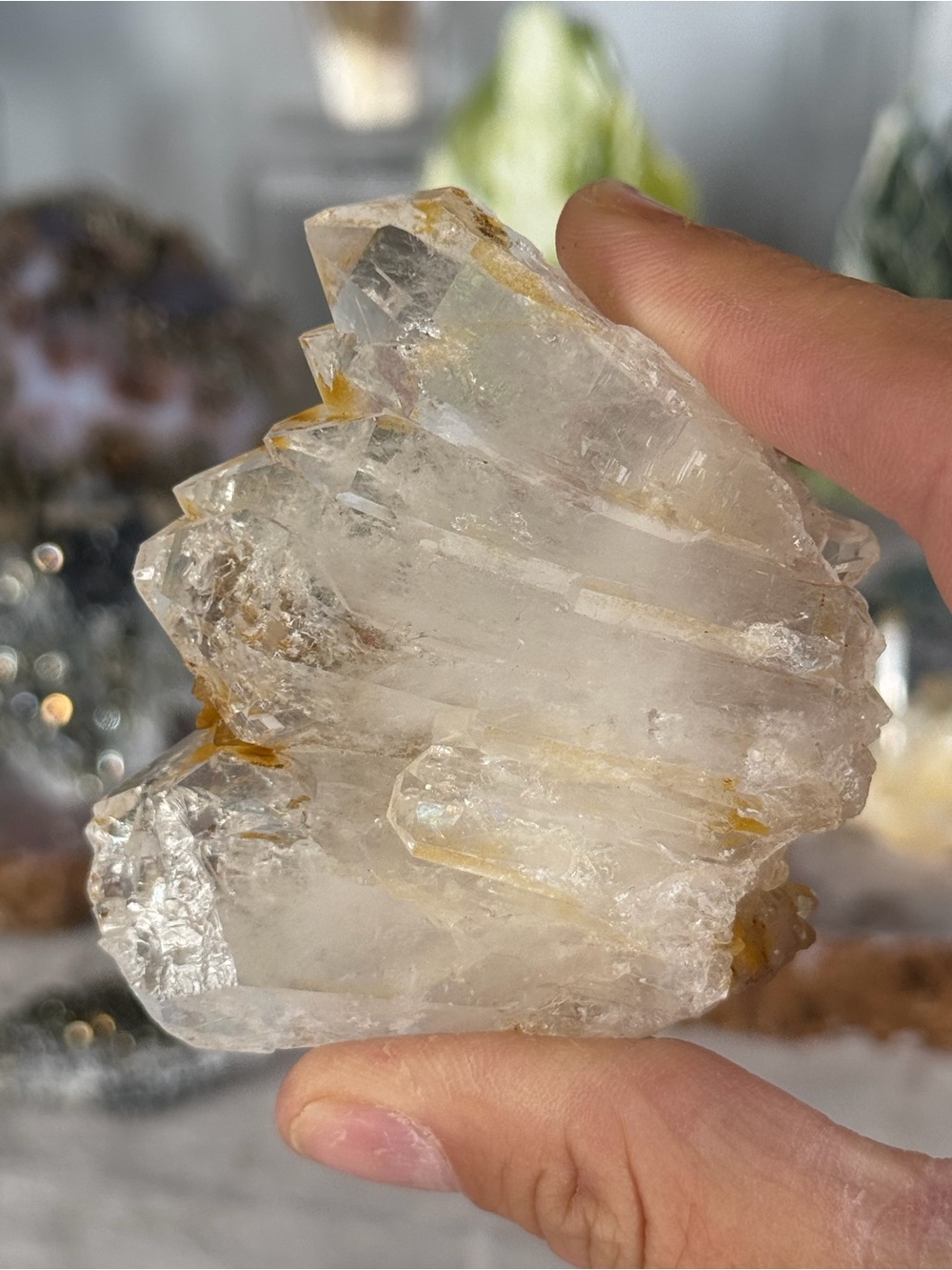 Blue Smoke Lemurian Quartz Cluster – Colombia | Collector Specimen
